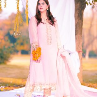 Blush Pink Embroidered Lawn -