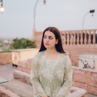 Mint Green Floral Embroidered 2-Piece Stitched Suit