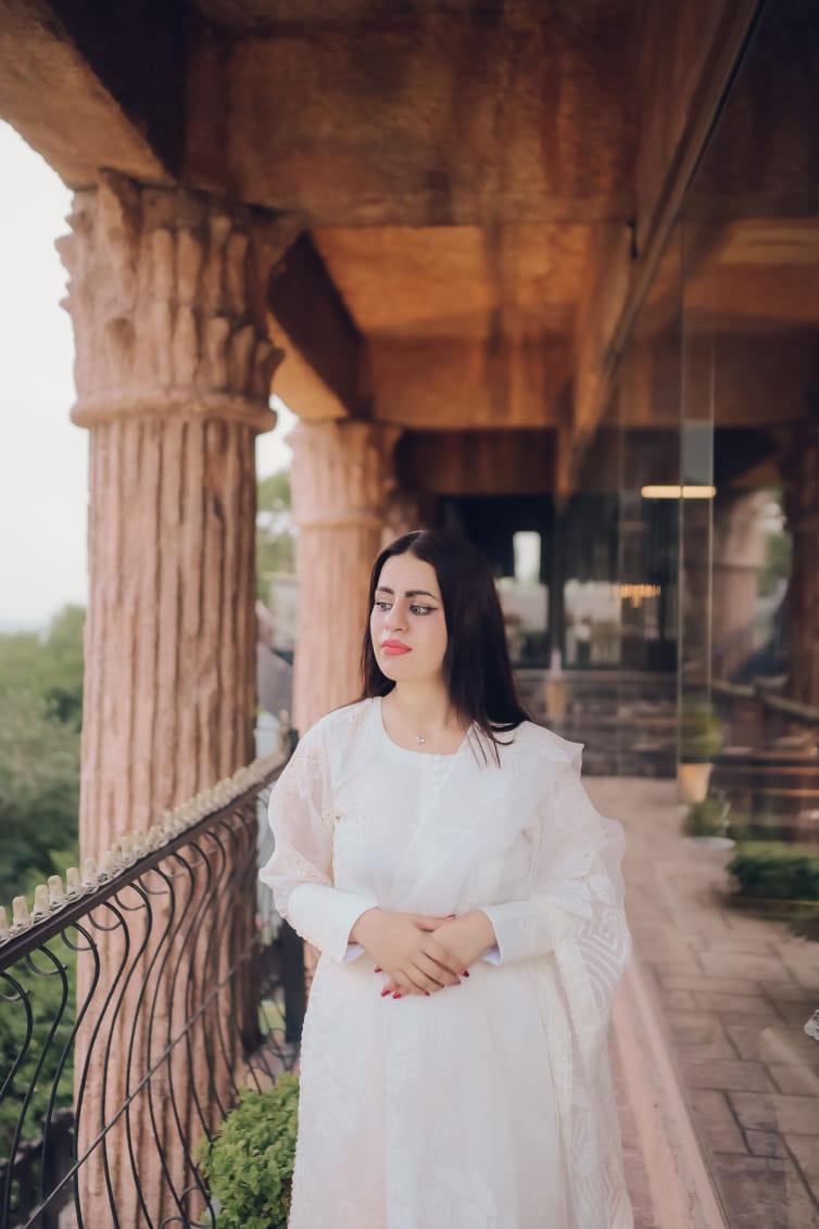 Pure White paper lawn Chikankari Three Piece Suit | Classic Attire - Image 4