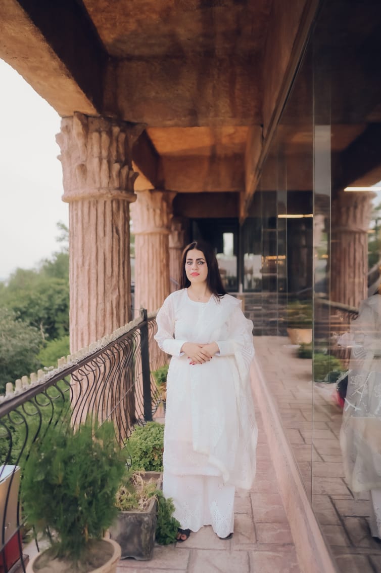 Pure White paper lawn Chikankari Three Piece Suit | Classic Attire - Image 3